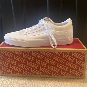 Women’s - White Checkerboard Vans Shoes